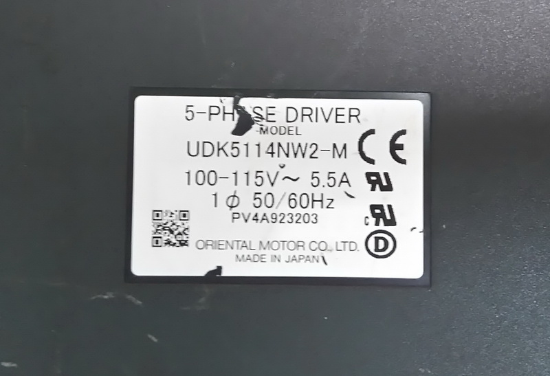 ORIENTAL MOTOR 5-PHASE DRIVER MODEL UDK5114NW2-M - PLC DCS SERVO Control  MOTOR POWER SUPPLY IPC ROBOT